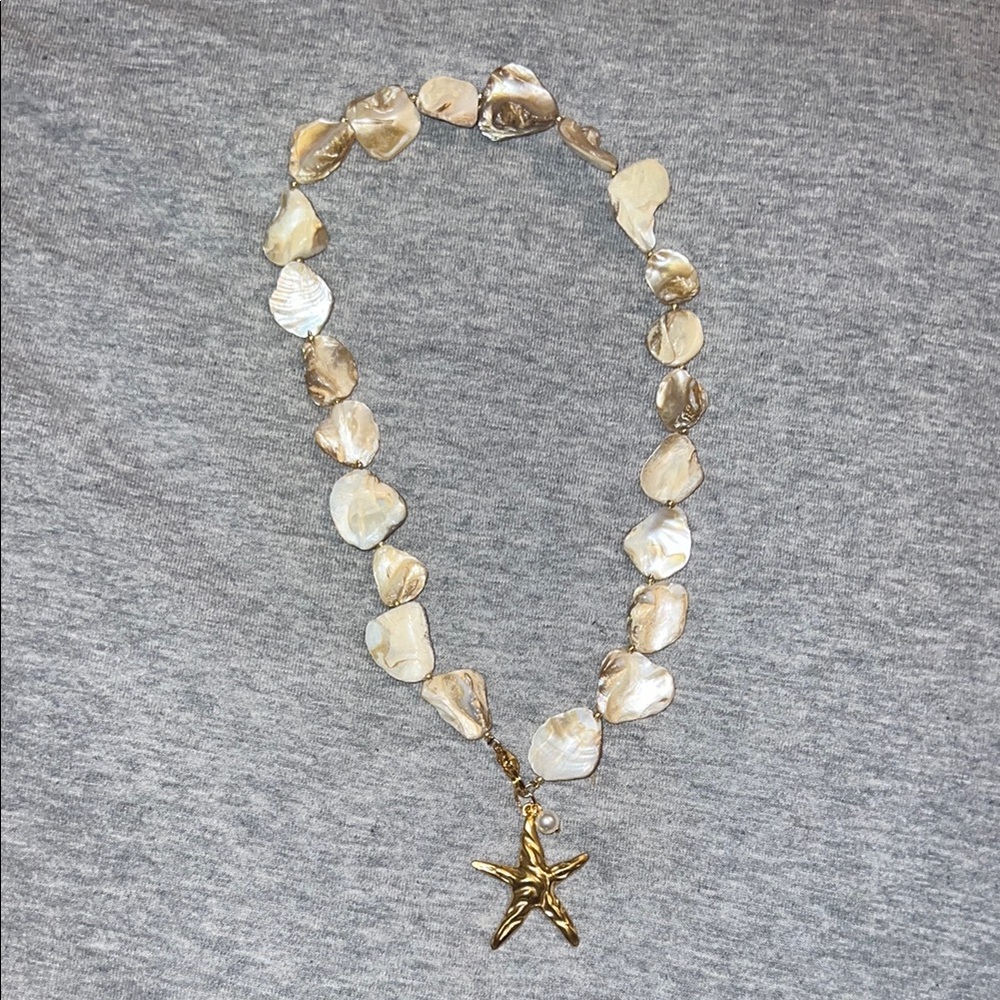 Shell Necklace with Starfish Pendant